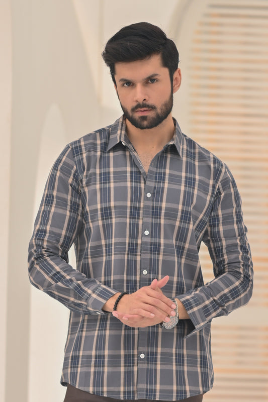 Grey Boxes Men's Casual Shirt