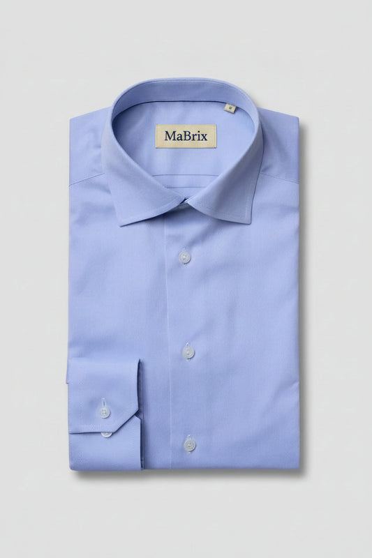 Denim Blue Plain Dress Shirt