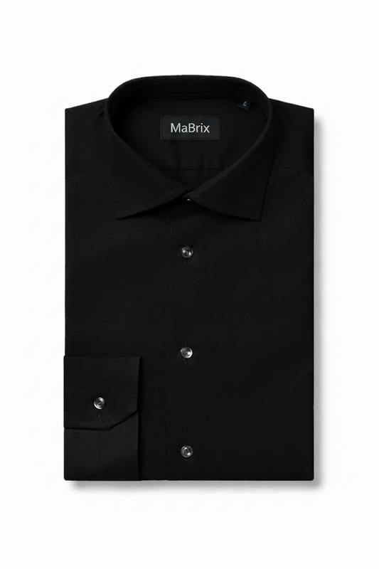 Eclipse Black Plain Formal Shirt