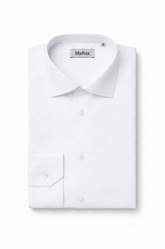 Pure White Mens Dress Shirt