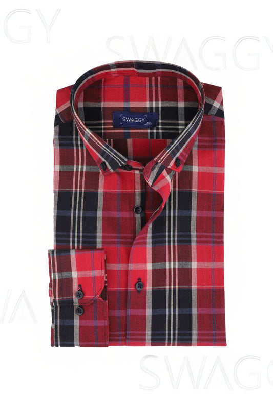 Red Graph Mens Dress Shirt