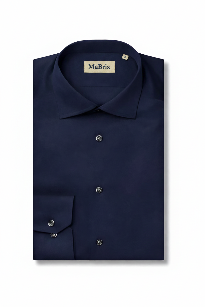 Royal indigo Plain Formal Shirt