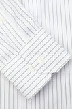 Black & White Striped Mens Dress Shirt