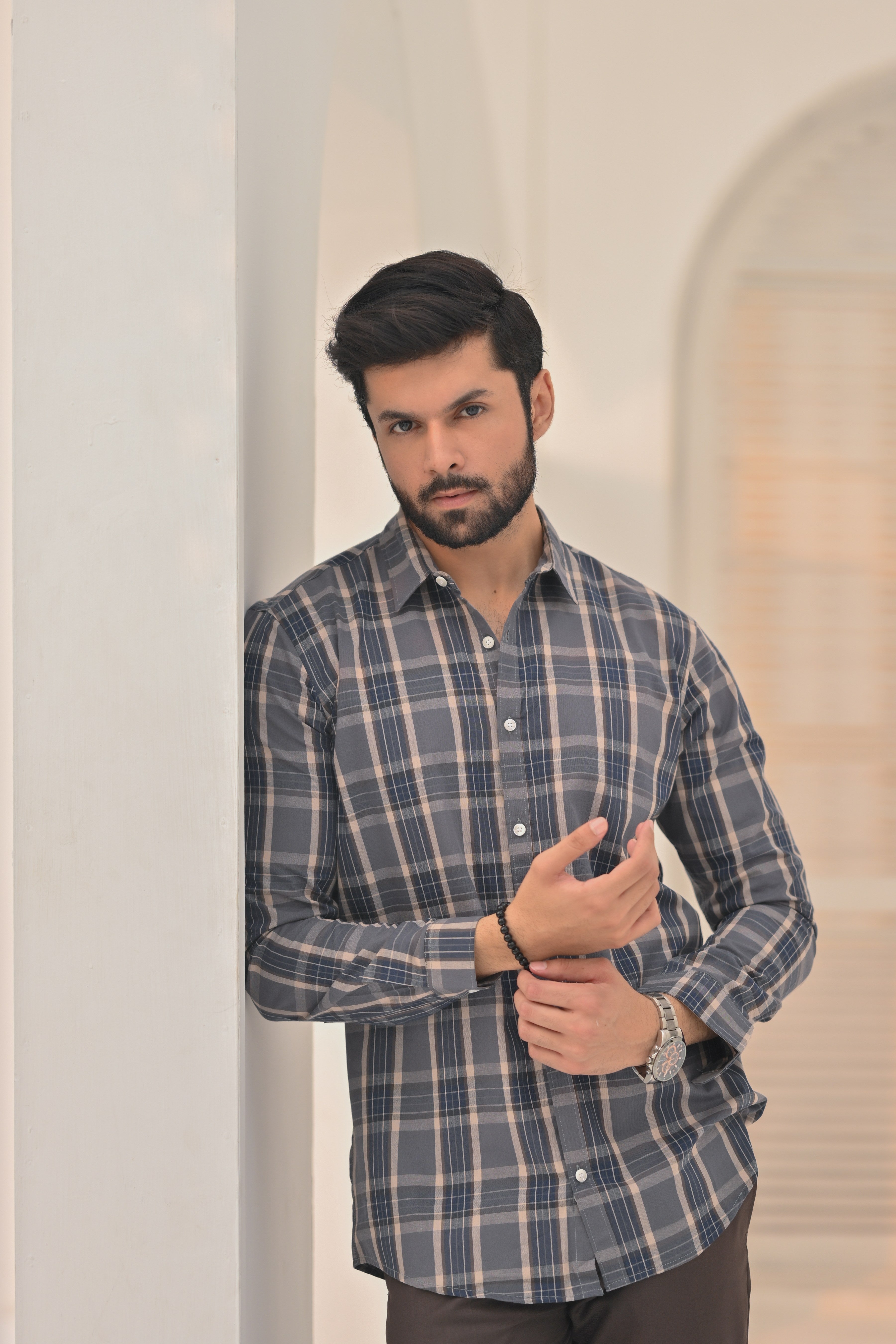 Grey Boxes Men's Casual Shirt