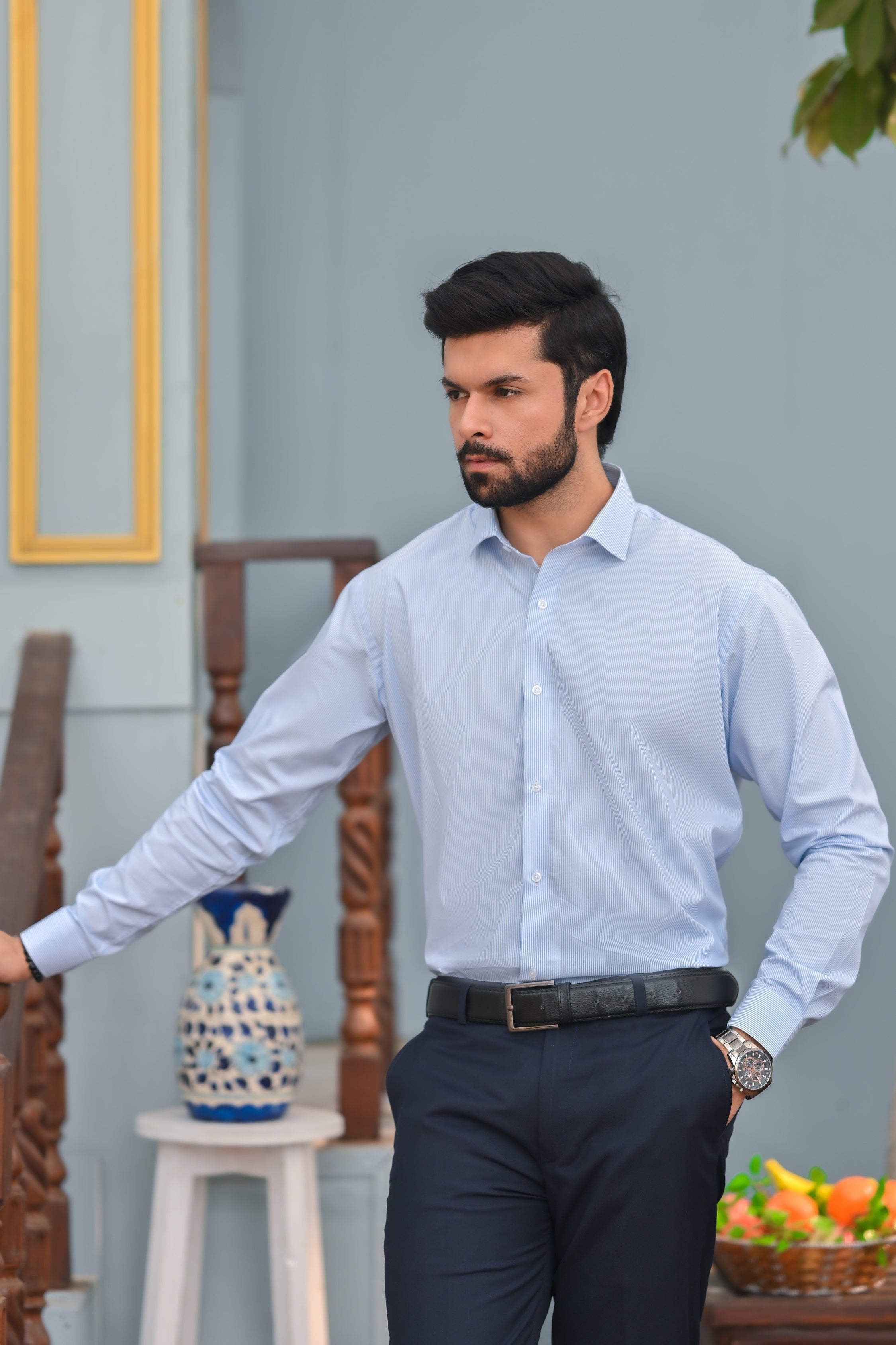 Skyline Slim Blue lining Shirt