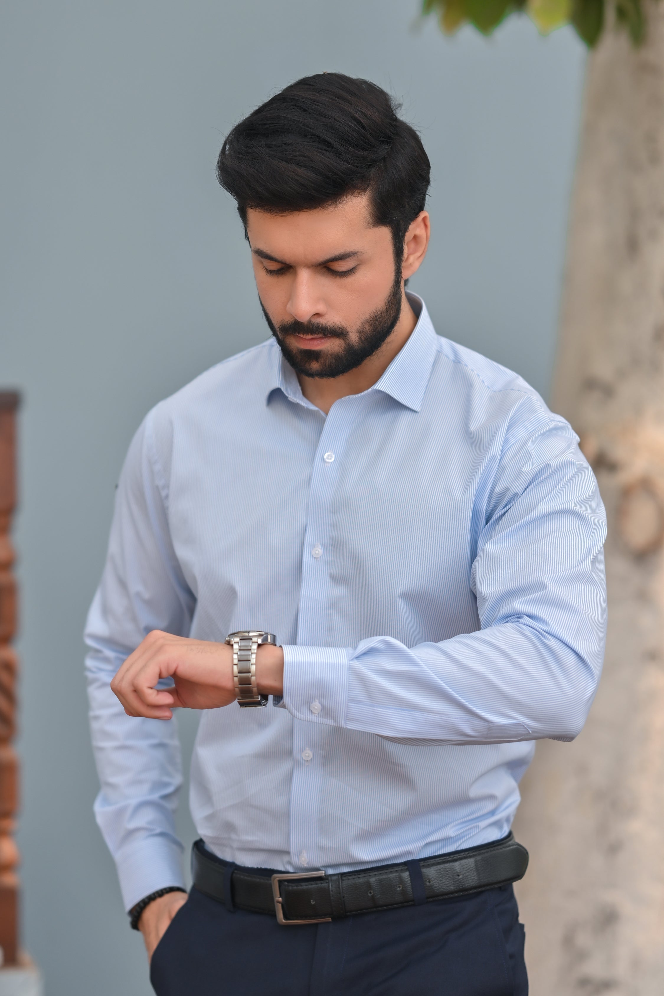 Skyline Slim Blue lining Shirt