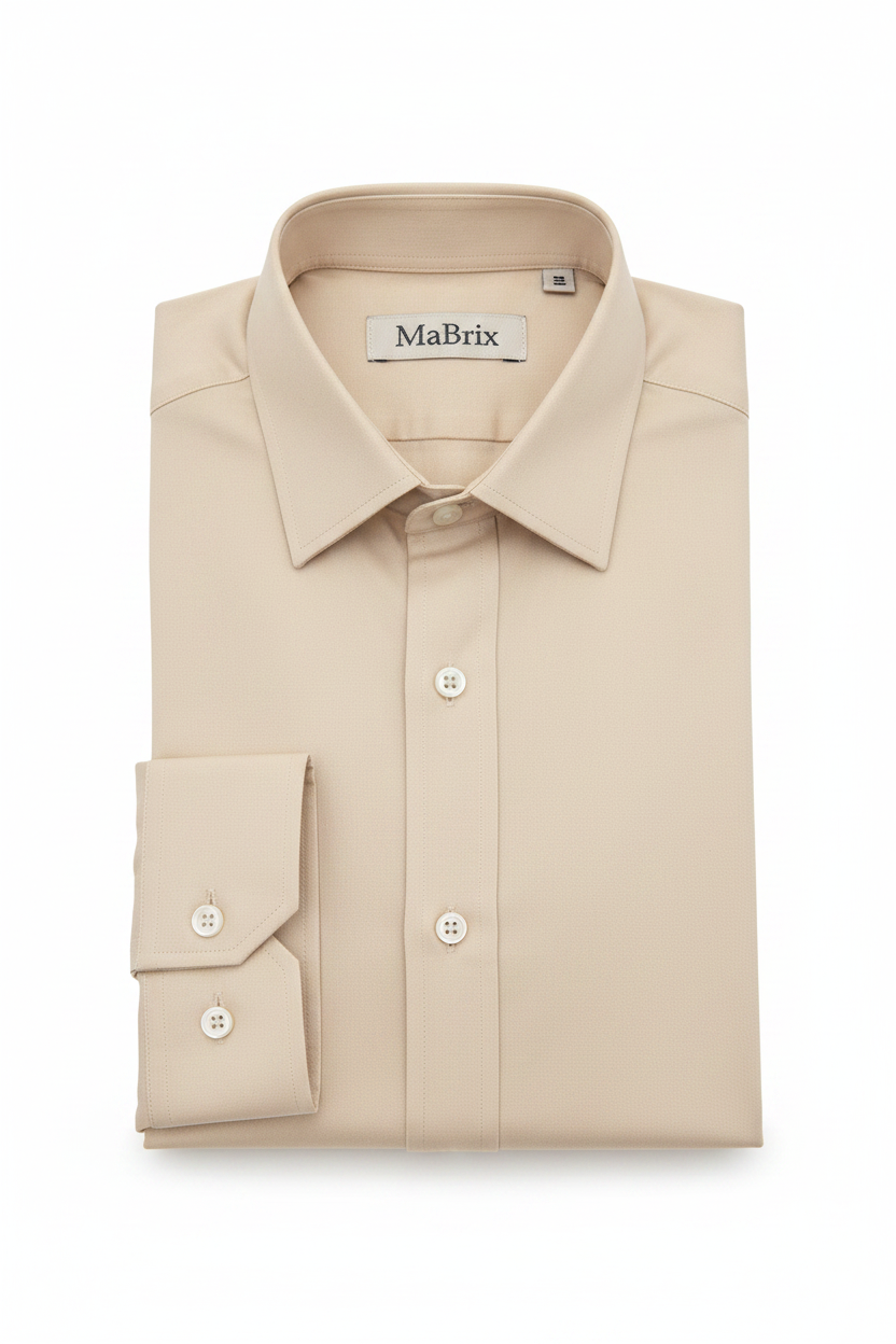 Dessert Brown Plain Formal Shirt