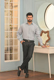 Cloudy Grey Plain Formal Shirt