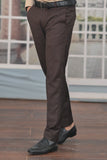 Brown Slim-Fit  Dress Pants