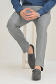 Grey Slim-Fit Men's Dress Pants