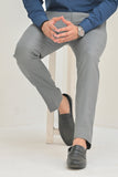 Grey Slim-Fit Men's Dress Pants
