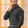 Jet Black Plain Formal Shirt