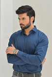 Denim Blue Plain Formal Shirt