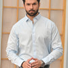Powder Blue Plain Men's Dress Shirt