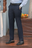 Dark Blue Slim-Fit Dress Pants