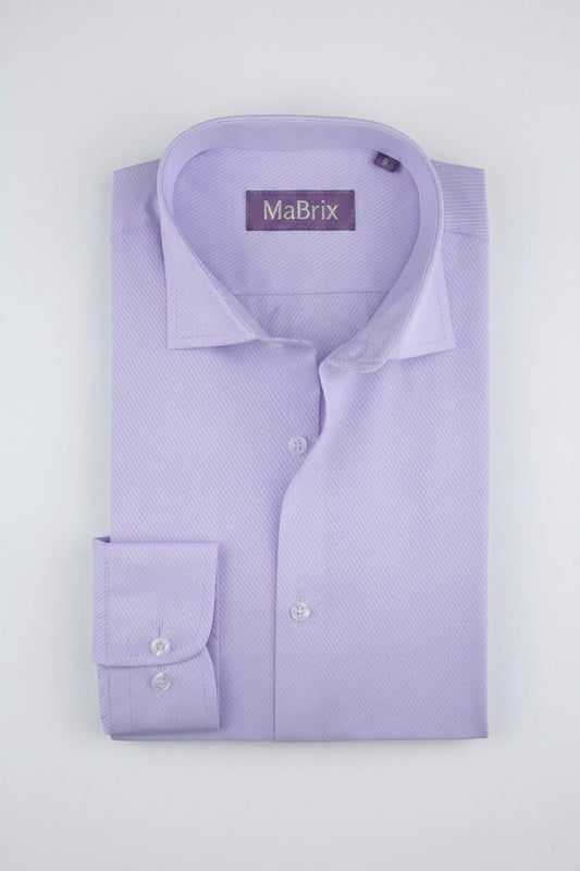 Pastel Purple Textured Dress Shirt