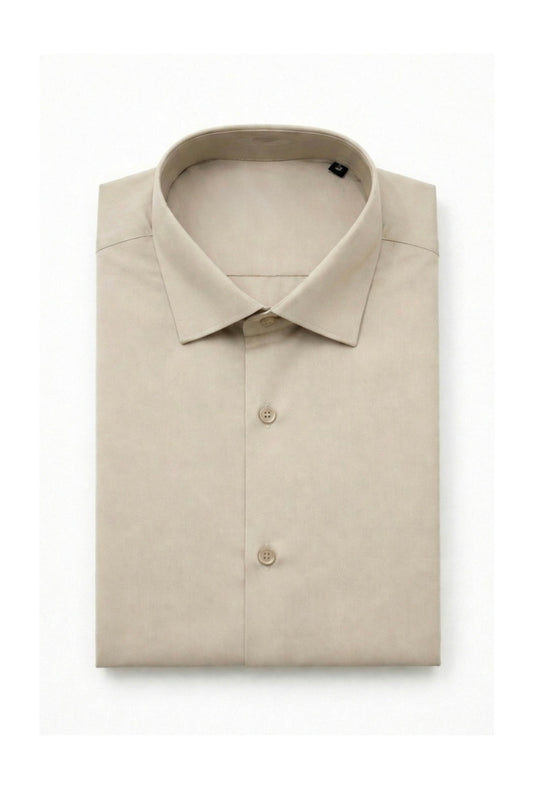 Dessert Brown Plain Formal Shirt