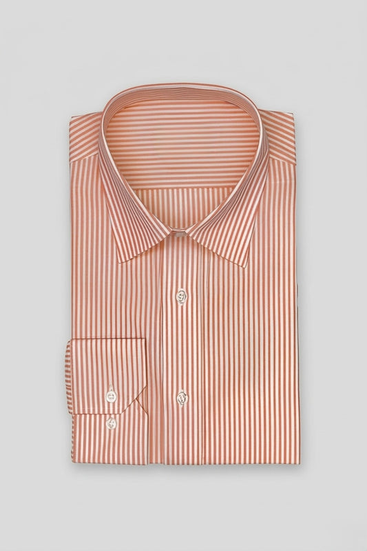 Orange Lining Formal Shirt