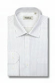 Black & White Striped Mens Dress Shirt