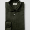 Olive Green Plain Formal Shirt