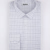 White Grid Mens Dress Shirt
