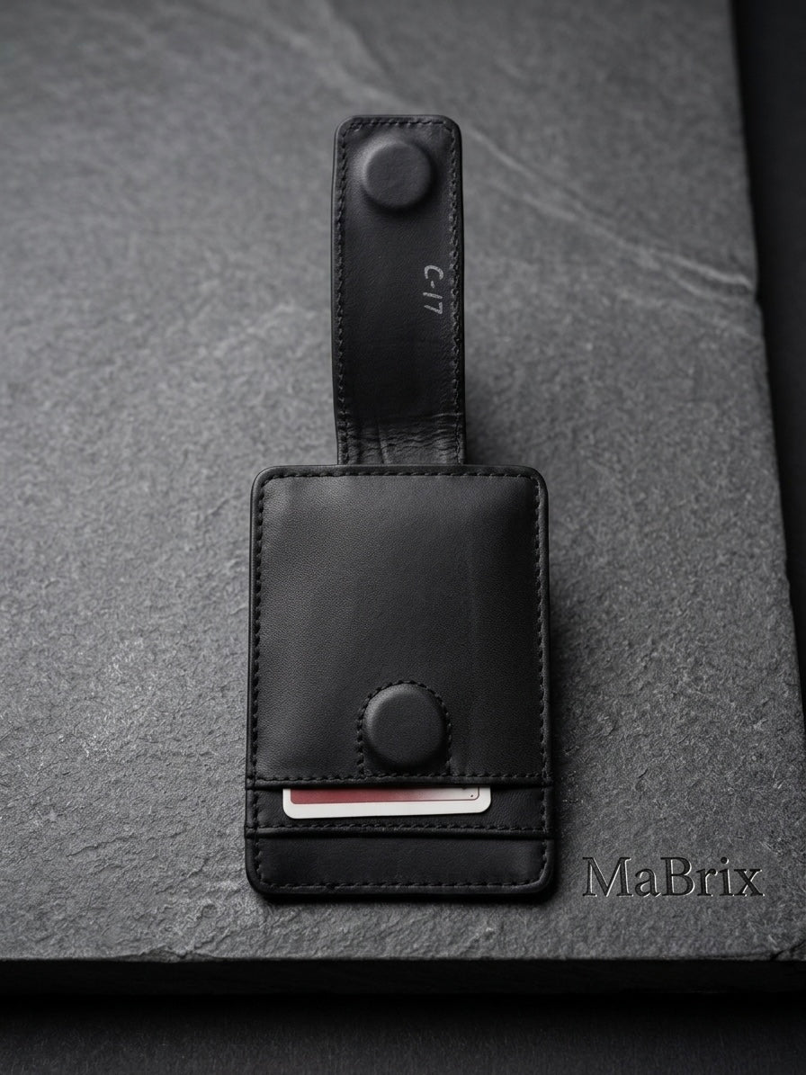 100% Genuine Leather Card Holder Wallet for Men – Slim Minimalist RFID Card Wallet | Premium Original Leather