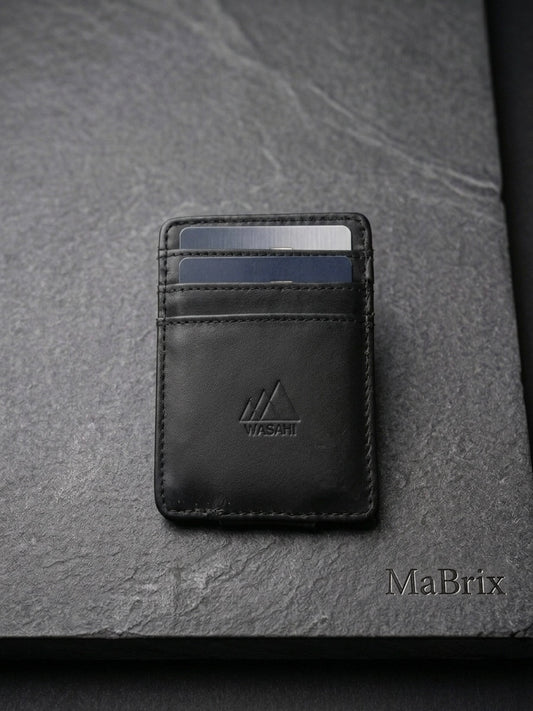 100% Genuine Leather Card Holder Wallet for Men – Slim Minimalist RFID Card Wallet | Premium Original Leather