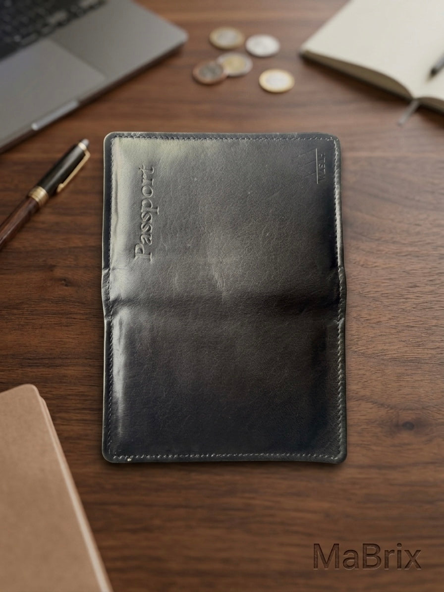 100% Genuine Leather Long Wallet for Men – Premium Bifold Organizer Wallet with ID Window & Card Slots | Original Leather