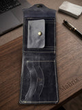 100% Genuine Leather Long Wallet for Men – Premium Bifold Organizer Wallet with ID Window & Card Slots | Original Leather