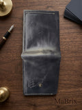 100% Genuine Leather Long Wallet for Men – Premium Bifold Organizer Wallet with ID Window & Card Slots | Original Leather