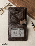 100% Genuine Leather Card Holder Wallet for Men – Crocodile Texture Premium Slim Card Wallet | Original Leather