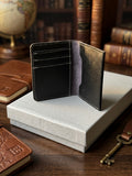 100% Genuine Leather Long Wallet for Men – Premium Bifold Organizer Wallet with ID Window & Card Slots | Original Leather
