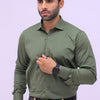 Green Plain Dress Shirt