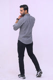 Black Check Boxes Casual Shirt