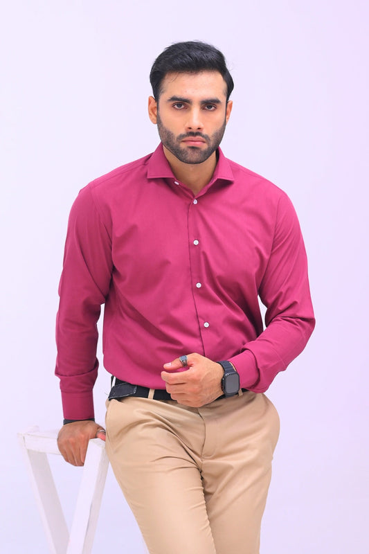 Men’s Plain Maroon Formal Shirt
