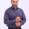 Dark Blue Striped Dress Shirt