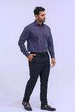 Dark Blue Striped Dress Shirt