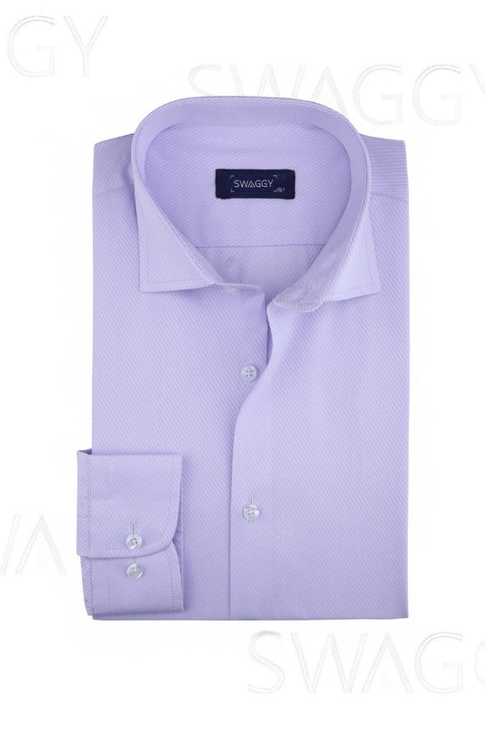 Pastel Purple Textured Dress Shirt