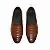 MaBrix Premium Original Leather Brown & Black Loafers for Men – Genuine Leather Slip-On Formal Shoes | Classic Comfort & Durable Design