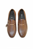 Men’s Premium Original Leather Brown Loafers – Genuine Leather Slip-On Formal Shoes with Metal Bit | Luxury Comfort & Elegant Design