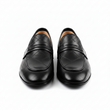 Handcrafted Pure Original Leather Men’s Loafers – Premium Textured Black Formal Slip-Ons