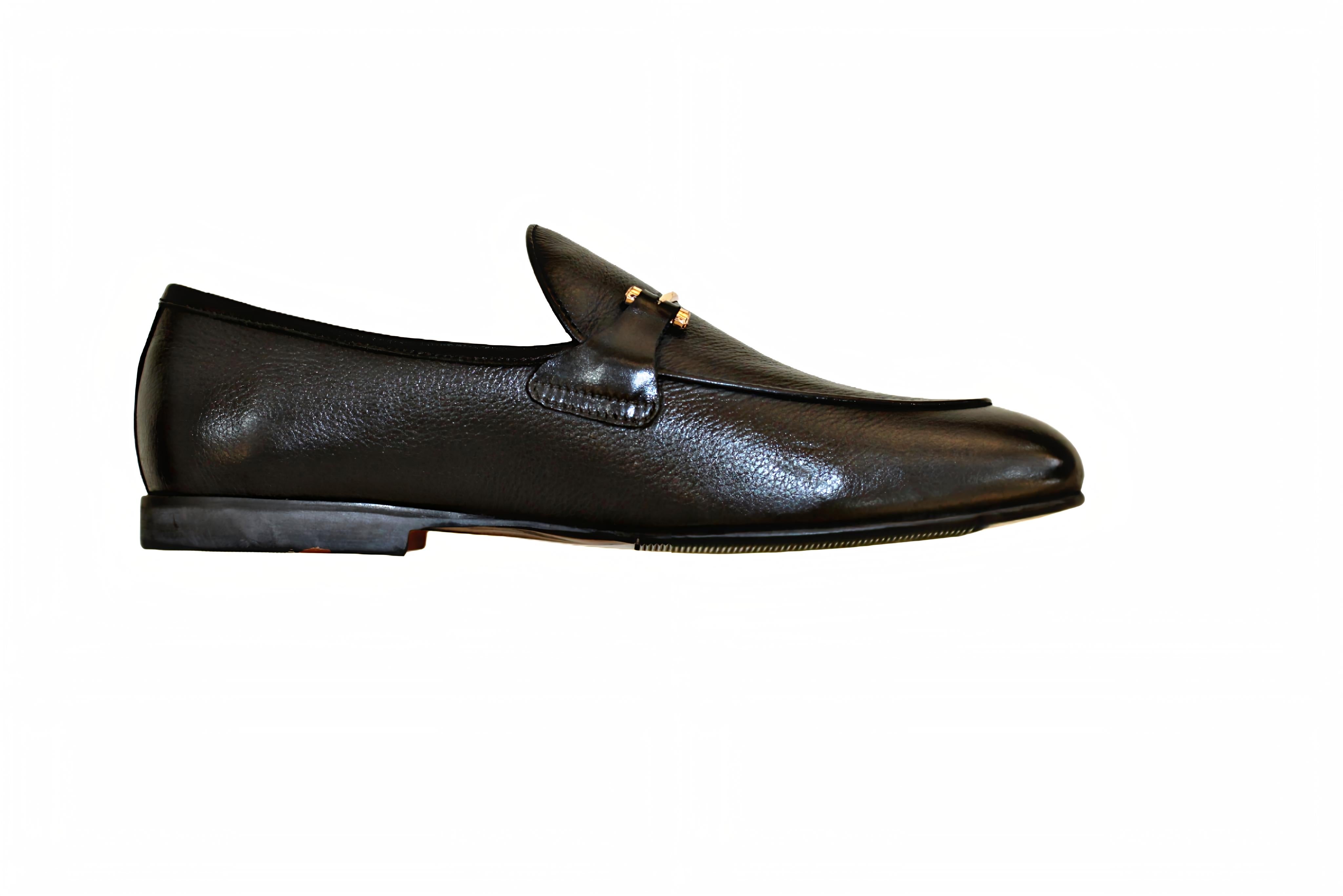 MaBrix™ Signature Men's Handcrafted 100% Original Leather Loafers – Premium Black Bit Loafers