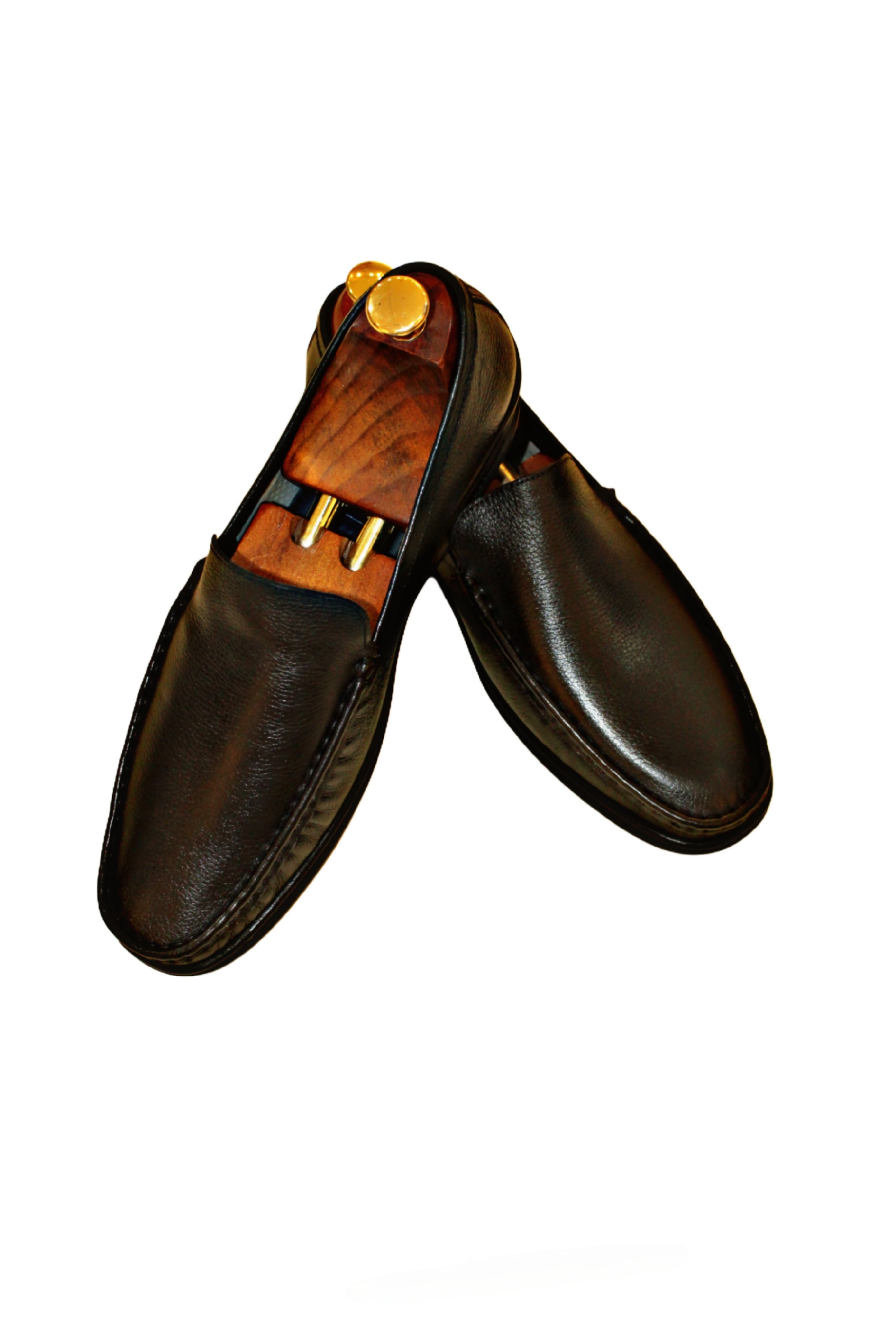 MaBrix Premium Original Leather Black Loafers for Men – Genuine Leather Slip-On Formal Shoes | Minimal Classic Design