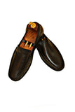 MaBrix Premium Original Leather Black Loafers for Men – Genuine Leather Slip-On Formal Shoes | Minimal Classic Design