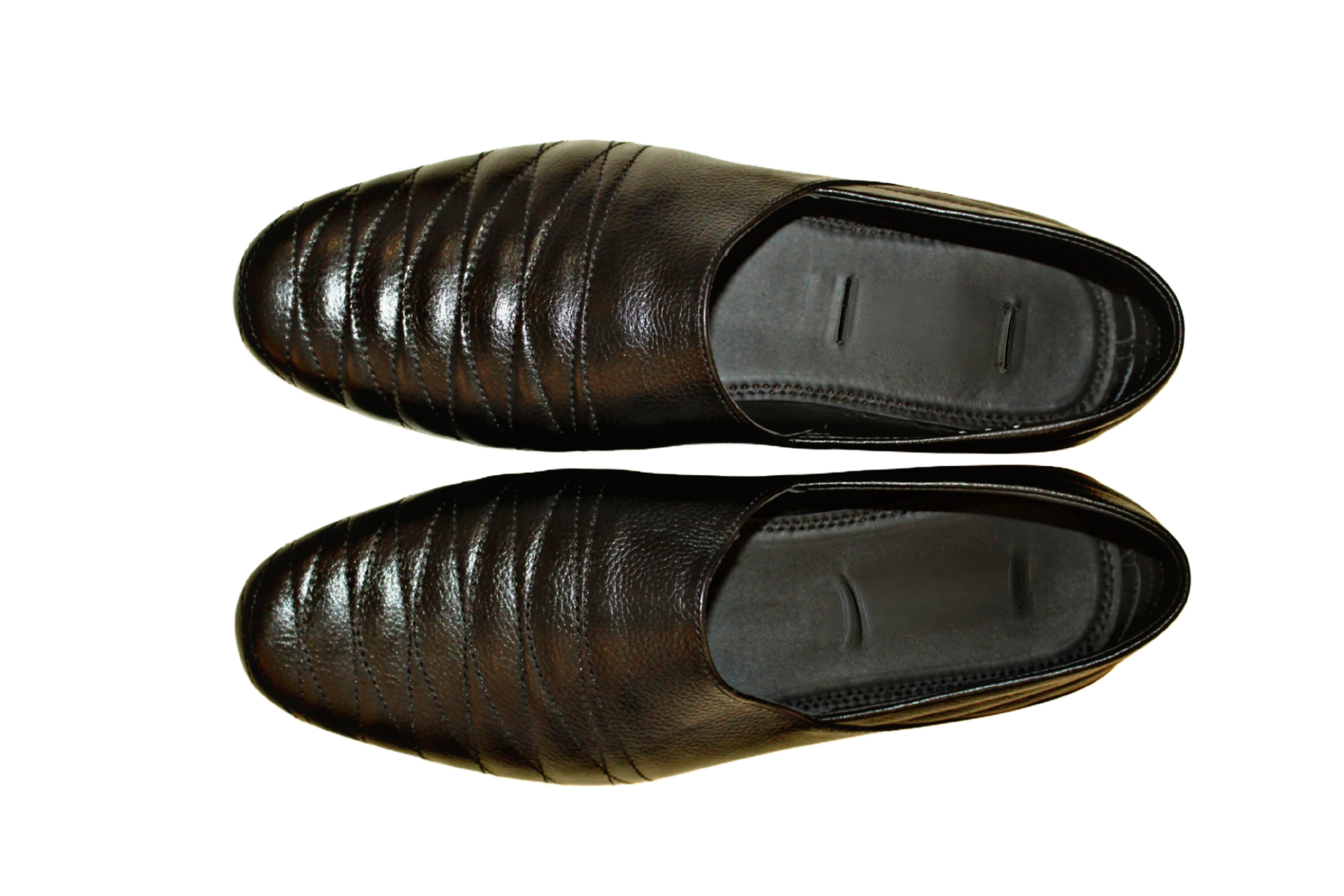 MaBrix Premium Original Leather Brown & Black Loafers for Men – Genuine Leather Slip-On Formal Shoes | Classic Comfort & Durable Design