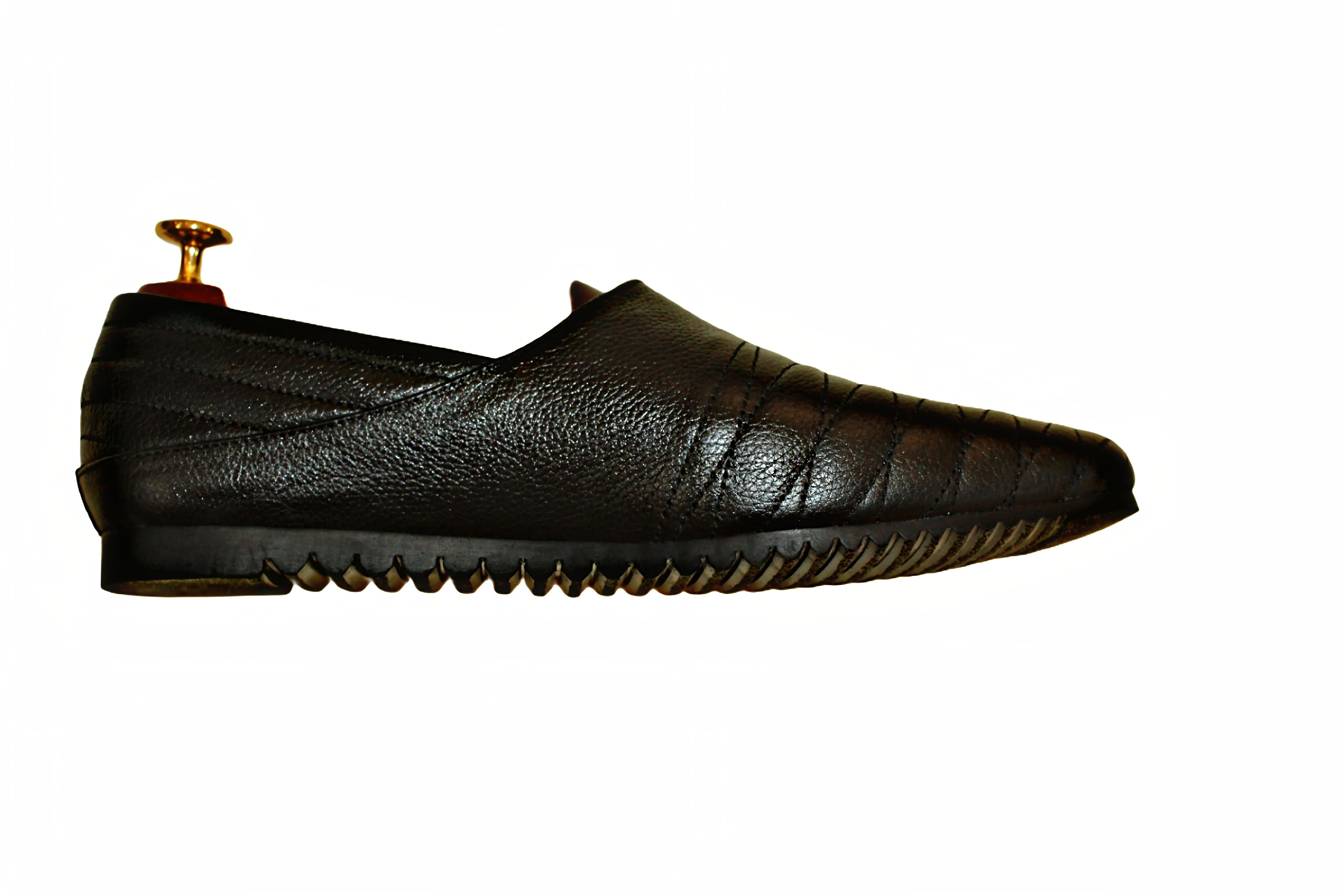 MaBrix Premium Original Leather Brown & Black Loafers for Men – Genuine Leather Slip-On Formal Shoes | Classic Comfort & Durable Design