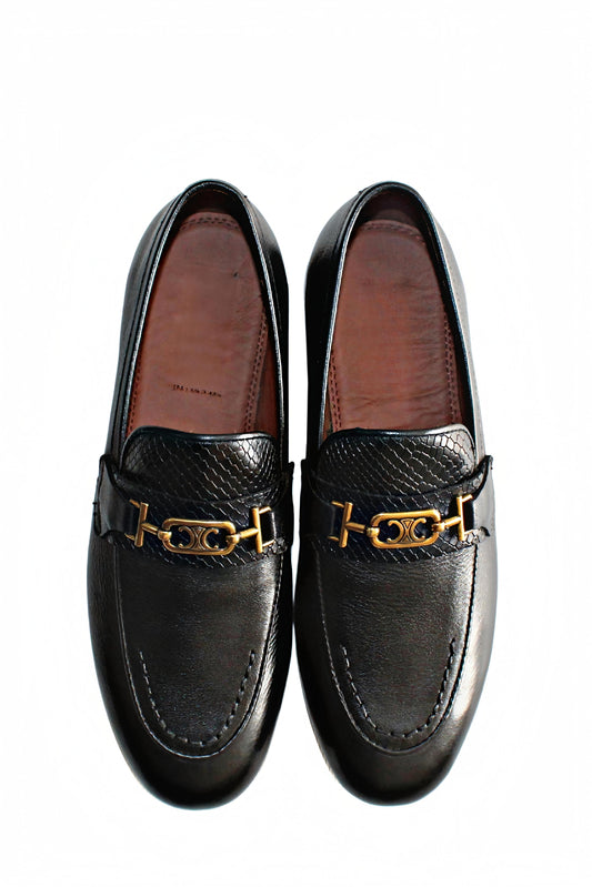 MaBrix™ Signature Men's Handcrafted 100% Original Leather Loafers – Premium Black Bit Loafers