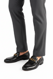 MaBrix™ Signature Men's Handcrafted 100% Original Leather Loafers – Premium Black Bit Loafers